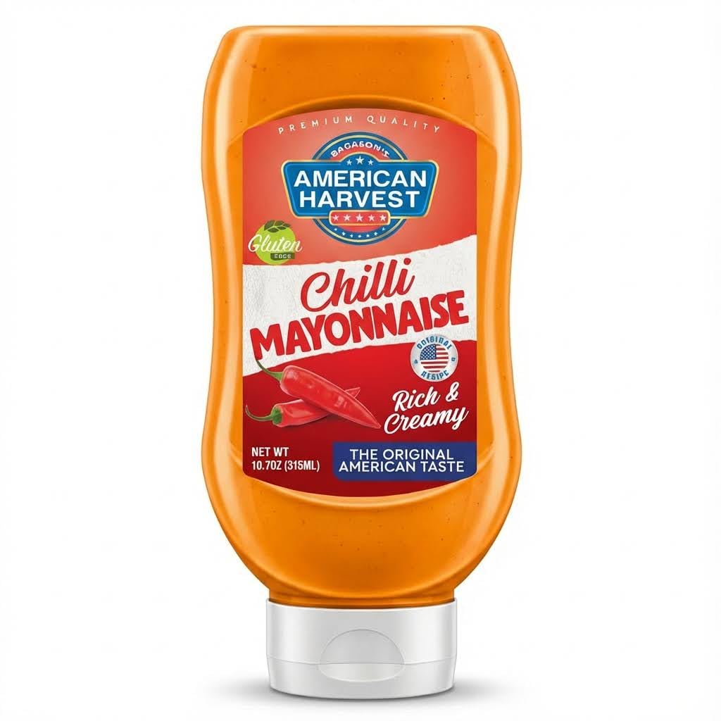 American Harvest Chilli Mayonnaise Top Down Squeezy Bottle, 315ml
