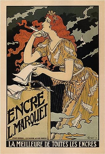 Tableaux sur Toile Encre Eugène Grasset 60x90cm pour Salon