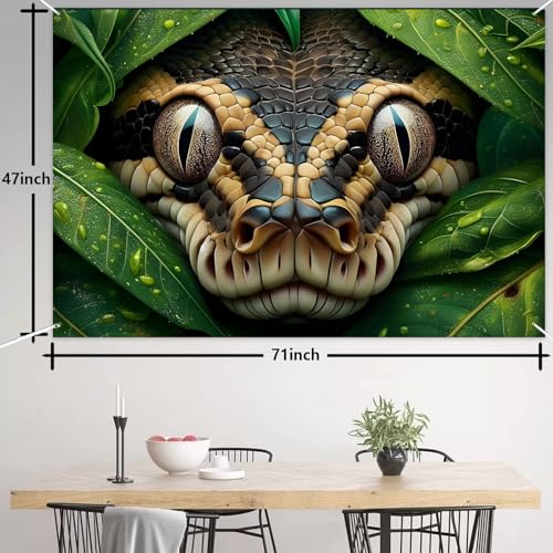 Banner Telón Cobra Serpiente Reptil 71x47 Pulgadas miniatura 2