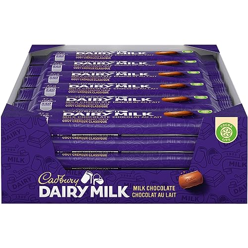 Cadbury Cholocate Bar, Regular Size 42g/Bar (Dairy Milk Milk Chocolate, 24 Packs)