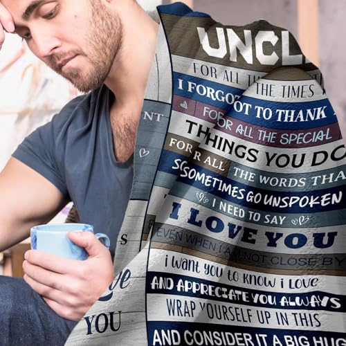 CheriGift Uncle Gifts for Christmas, Soft Flannel Blanket Throw Birthday Gift for Uncle from Niece/Nephew, Best Uncle's Presents for Birthday, Father's Day, Christmas, Thanksgiving - Image 3