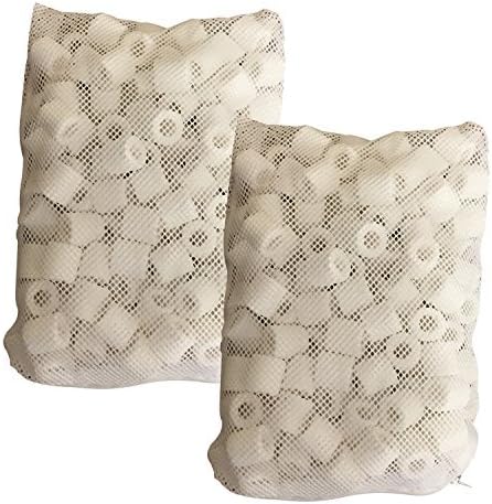 Finest-Filters 1000g (1kg) Ceramic Filter Rings Biological Filter Media in Bags for Aquarium/Pond Filters