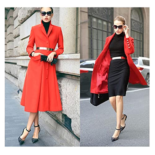 Women' Belt, Large Shiny Plate Waist Mirror, Gold, 76 cm4