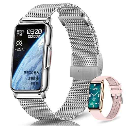 128+Modes Sportifs Montre Connectée Femme Homme, 1,47"HD Smartwatch Femme Sport Bracelet Bluetooth, Météo, Sommeil, SpO2, Pression Artérielle, Cycle Menstruel, HRV, Rappel Sédentarité pour Android/iOS