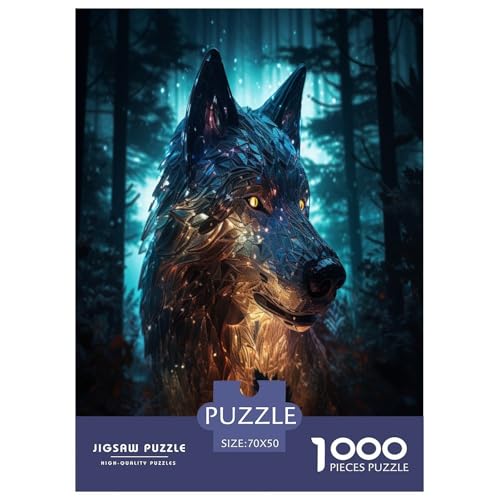 Rompecabezas de lobo de 1000 piezas, un regalo de entretenimiento para adultos