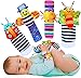Foot Finders & Wrist Rattles for Infants Developmental Texture Toys for Babies & Infant Toy Socks & Baby Wrist Rattle - Newborn Toys for Baby Girls & Boys. Baby Boy Girl Toys 0-3 3-6 & 6 to 12 Months