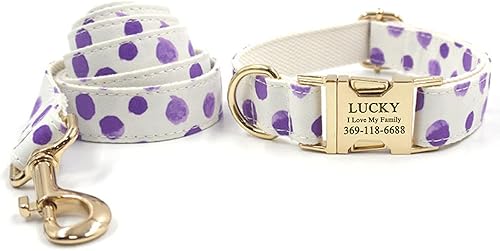 Miniatura 124 de PETDURO Collar de perro personalizado con nombre y teléfono grabado en hebilla de metal – Personalizado para perros medianos y grandes – Impresiones