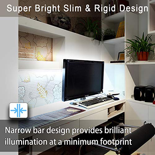 Lphumex Led Under Cabinet Lighting Kit, 3Pcs 12" Ultra Slim Under Counter Light Bars, Dimmable Plug-In Led Closet Lights For Kitchen Cabinet, Super Bright Stick On Lights 6000K #TOP4