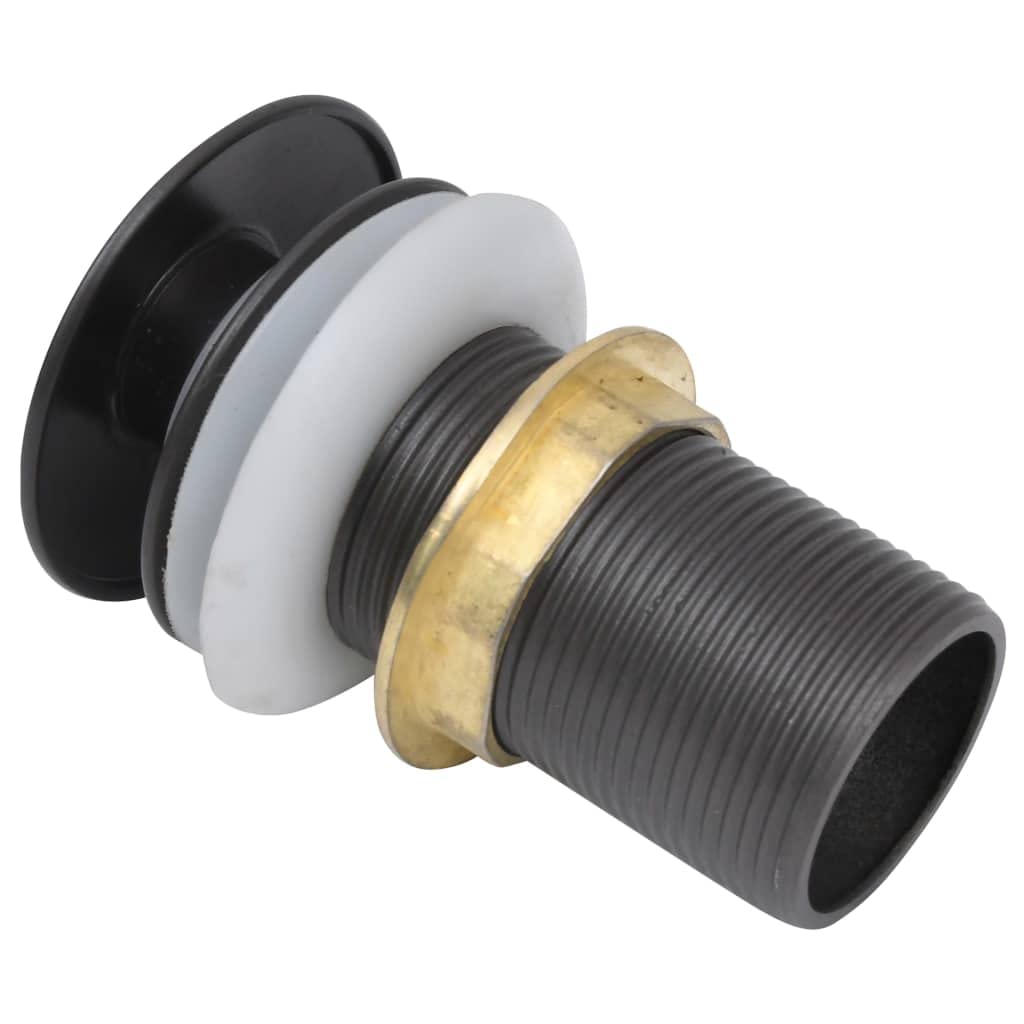 Desagüe sin rebosadero gris de zinc y latón 6,4 x 6,4 x 9,1 cm con conexión roscada de 1¼ pulgadas, desagüe desplegable para baño y cocina, fácil limpieza y manejo