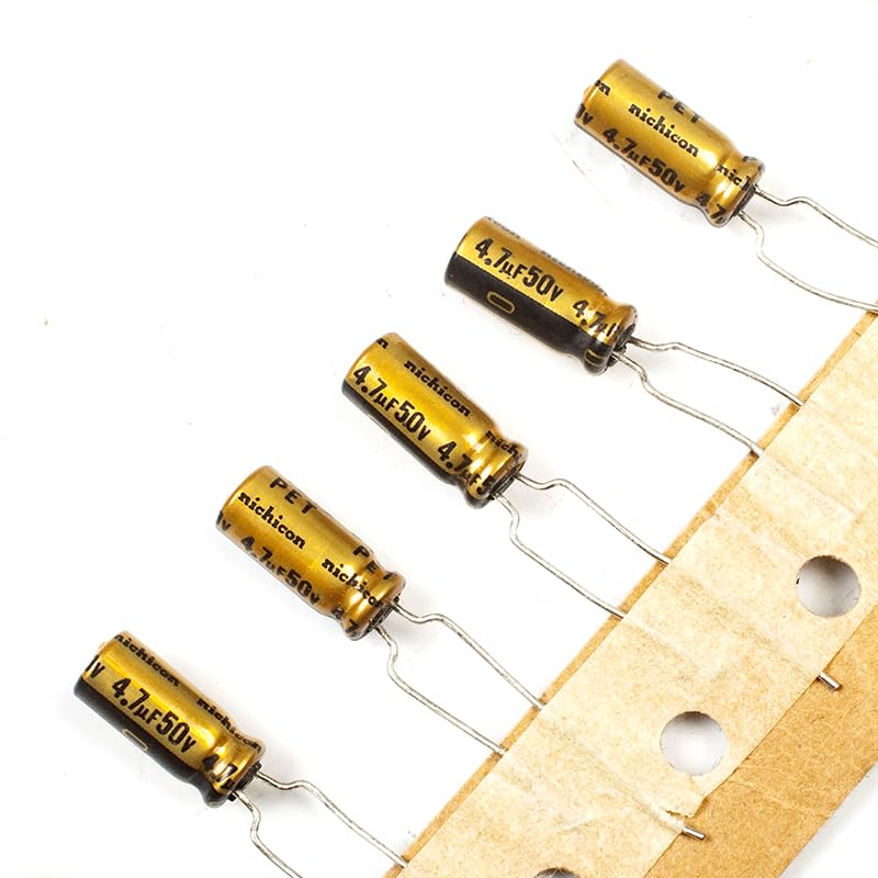5 szt. Nichicon 50 V 4,7uf jakość premium, niski ESR, do telewizji audio, LCD, radia, kuchenki mikrofalowej, gier (5 x 11 mm)