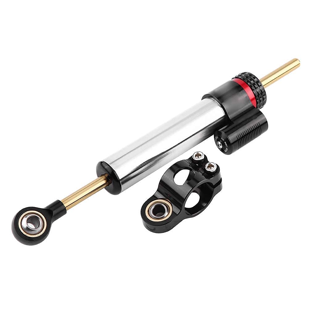 Lenkungsdämpfer EBTOOLS Motorrad, verstellbar, universeller Aluminium-Lenkungsdämpfer, Stabilisator, Ersatz für MT10 MT 07 MT09, langer Typ/kurzer Typ (kurzer Absatz)