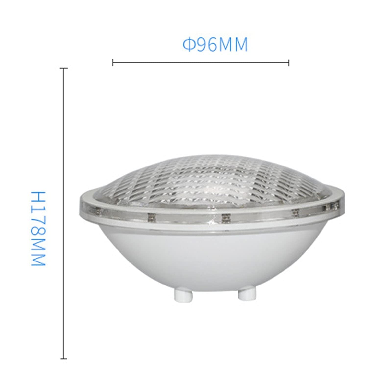 AWSAD LED Poolbeleuchtung PAR56IP68 Wasserdicht 12VAC/DC Poolbeleuchtung Wird in Teichen, Schwimmbädern Verwendet (Color : Warm Light, Size : 18W)