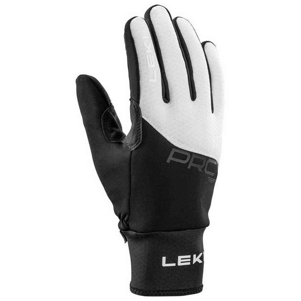 Leki Women's PRC ThermoPlus Gloves, Black/White, EU 8