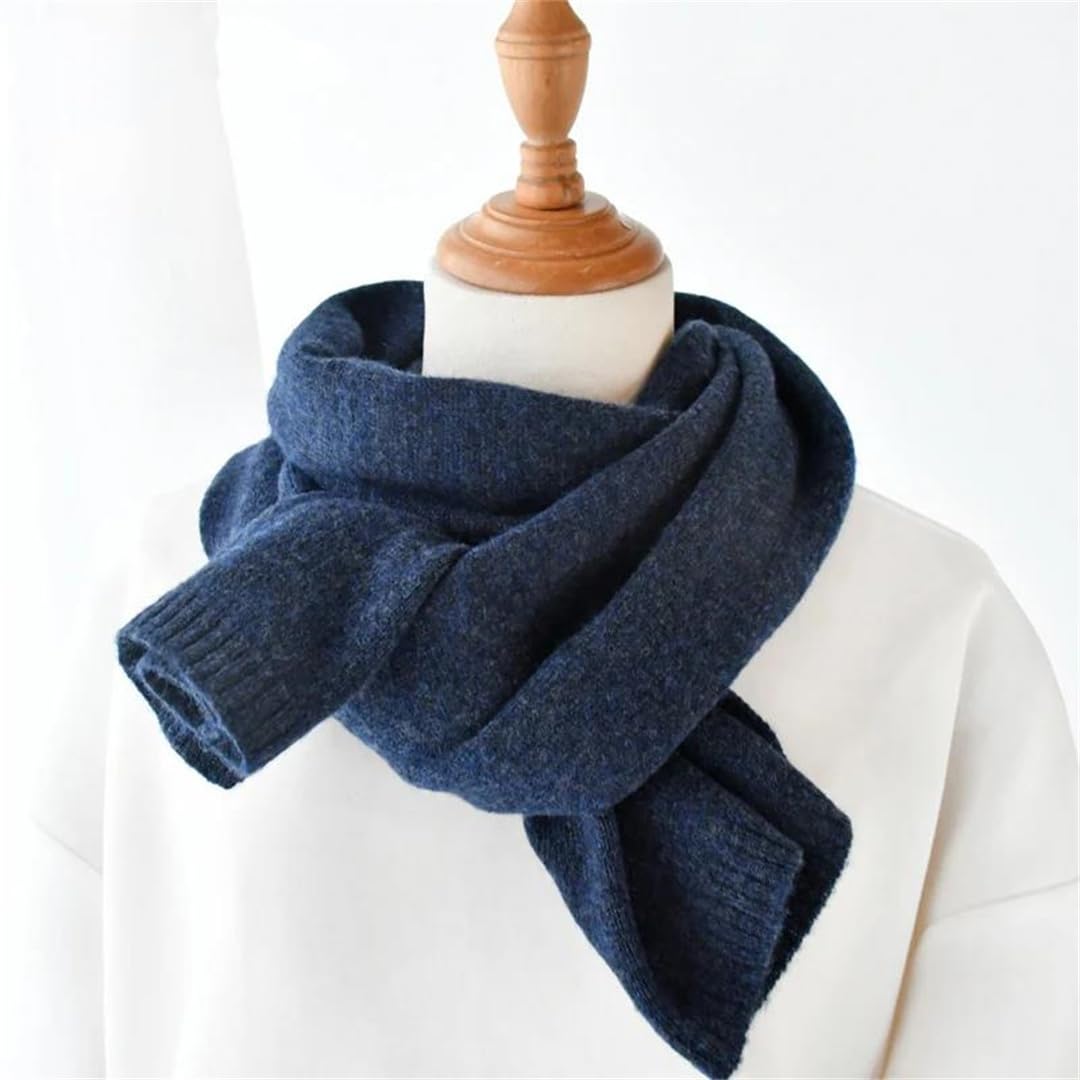 Lmtossey Sciarpe in cashmere da uomo e da donna, invernali, sciarpa lavorata a maglia, per adulti, calde, lunghe, in lana, tinta unita