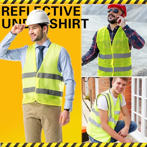 FAELNK Warnwesten Auto Pannenweste Warnweste 5 Stück Sicherheitsweste Neongelb KFZ Pannenhilfe Reflektierende Warnwesten für Autofahrern Arbeitskräften Pannenhilfe warnwetse Mit... – Bild 6