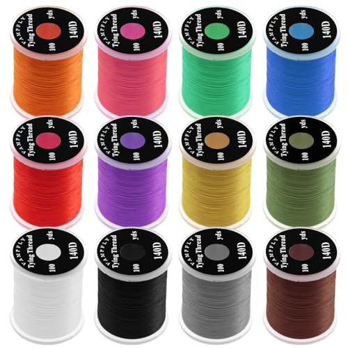 Lot de fils de fixation de mouches 12 couleurs pour montage