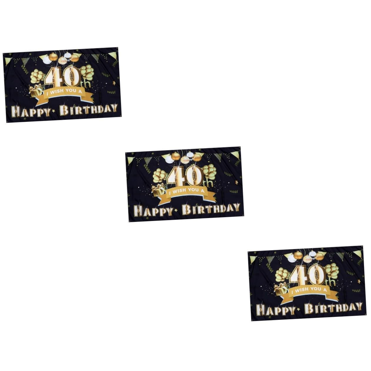 PRETYZOOM 3pezzi Banner Per Festa Di Compleanno Striscione Decorativo Per Photo Booth e Porta Anni