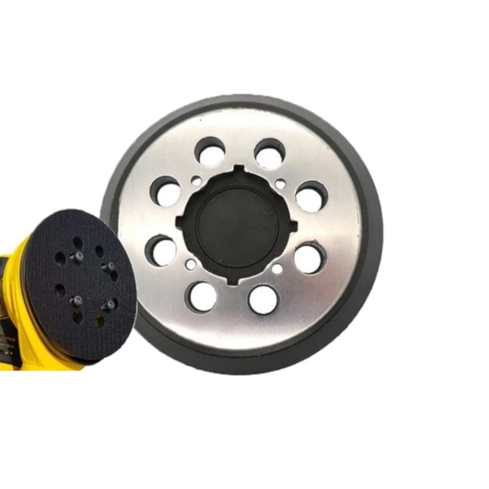 Trade-Shop - 5 discos de apoyo con cierre autoadherente de 8 agujeros y 4 agujeros, diámetro de 125 mm, compatible con Dewalt DCW 210, DCW 210 BR, DCW 210 D1, DCW 210 D2