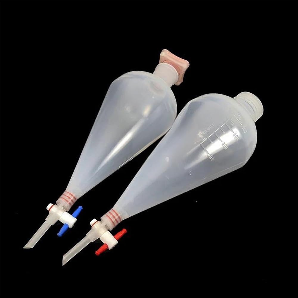 1 sztuka laboratorium 125 ml 250 ml 500 ml 1000 ml formowane tworzywo sztuczne Separatory PP lejek z tłokiem PTFE (1000 ml typ 2)