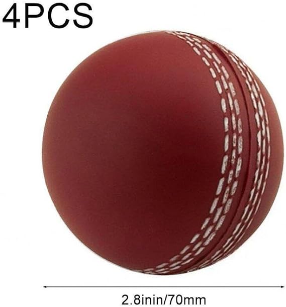 Balls for Training, Coaching, Practice, Bouncing Skills, Hand Sewn Sewing Soft Cricket Balls, 4 Pieces, Brown