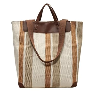 HFLZBRO Borsa da lavoro grande da donna – Borsa a tracolla in tela per ufficio e uso quotidiano, borsa a spalla con ampio spazio di archiviazione (Bianco, 13" large)