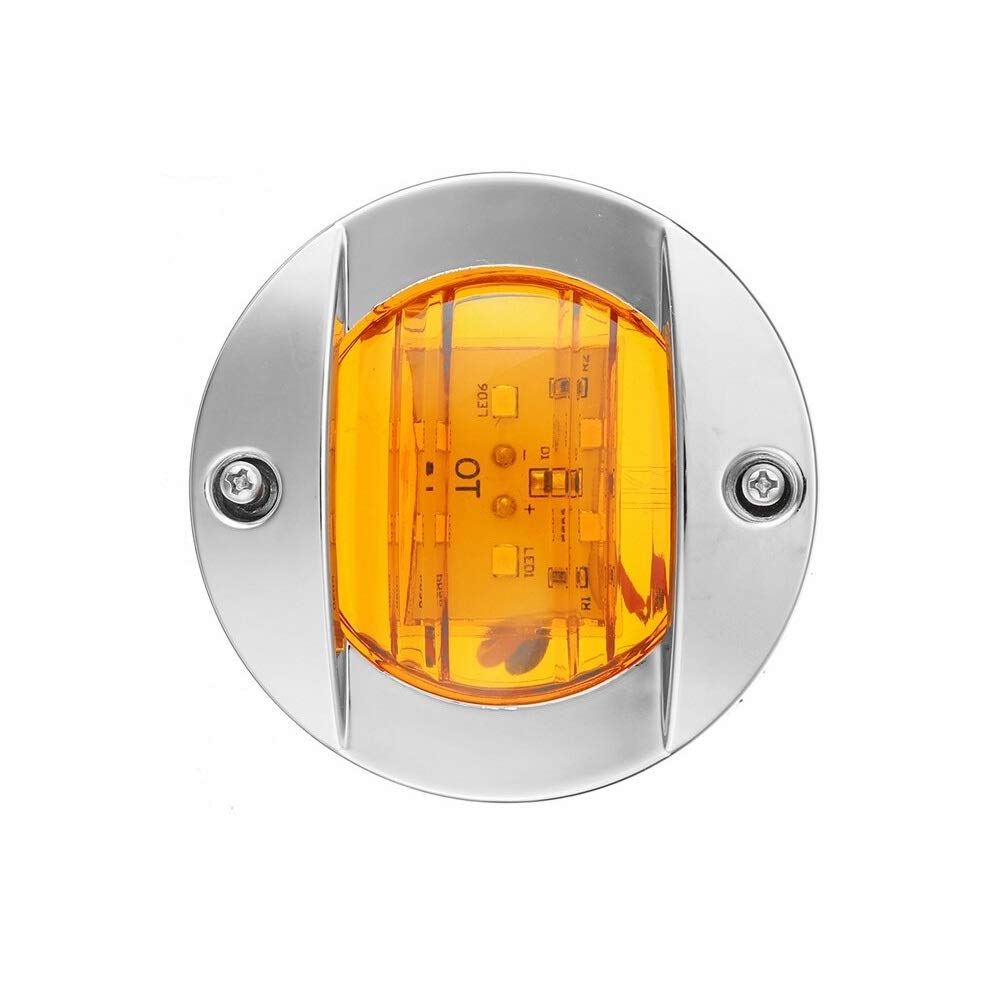 LED de Navigation étanche 12V jaune à flux coulant pour kit marin DIY