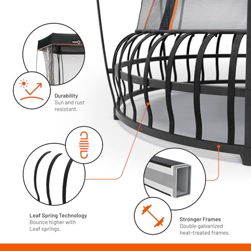 VULY Thunder Pro Springless - 16FT Trampoline with Enclosure - Recreational Trampolines with AntiRust Coating, Double Galvanized Steel Outdoor Trampoline (Extra Large 16FT with Shade Cover) - Thumbnail 4