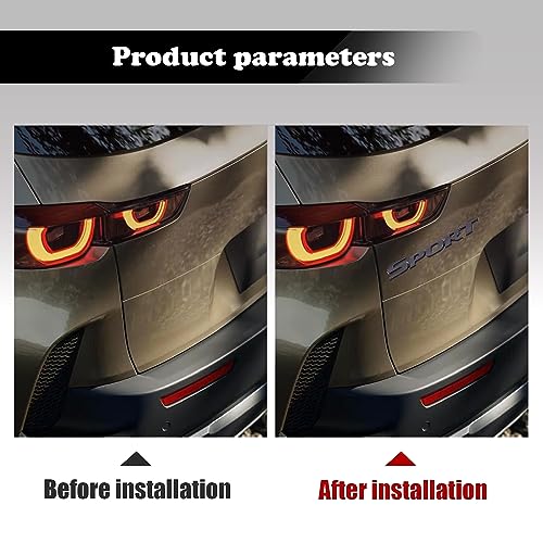 Image of UGSHY 1 PC Sport Side Door Badge, Personalise 3D Metal Car Sticker, Auto Trunk Adhesive Badge Decals, Side Fender Decoration Accessories Universal for Most Cars (Black)
