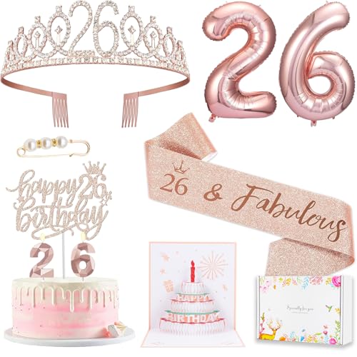 Awfrky 26th Birthday Decorations Set