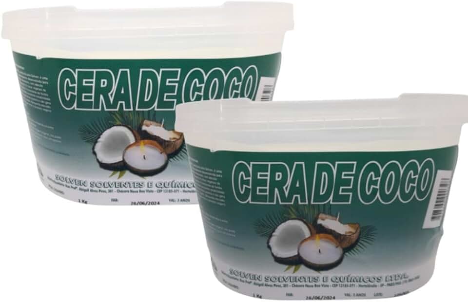 Cera de Coco para Velas - 2kg - 100% Vegetal Branca