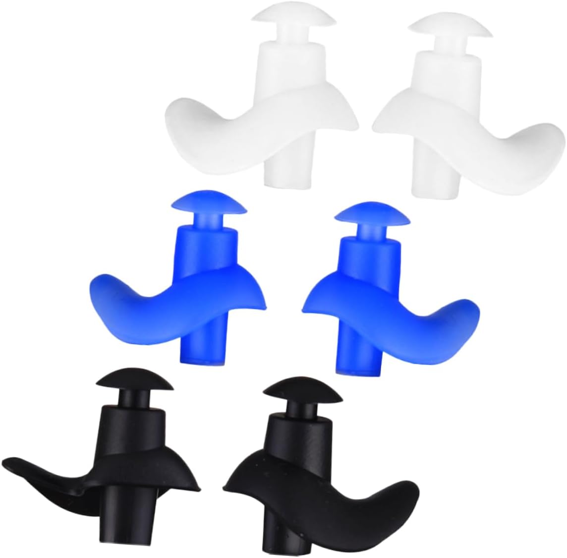 COLLBATH 3pairs Silicone Earplugs for Swimming Surfing Diving Water Sports Moldable Comfortable Fit for Boys and Girls Adults Portable Reusable Design