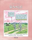  Waage 2026: Sternzeichenkalender-Cartoonkalender als Wandkalender im Format 19 x 24 cm.