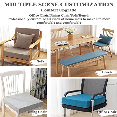 Custom Size Bench Cushion, Customized Sofa Backrests, Pillows Garden Patio Furniture Replacement, Indoor Outdoor Chair Pad 200+ Colors Linen Fabric Sponge Pads Bench Patio (Customized, Backrest) #TOP5