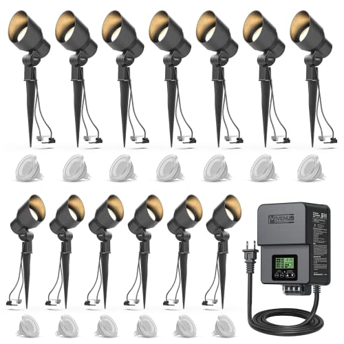 Venus Manufacturing Spotlights Outdoor, Landscape Lighting Low Voltage Spot Lights 3W Led Outdoor Lights With 300W Multifunctional Low Voltage Transformer #TOP12