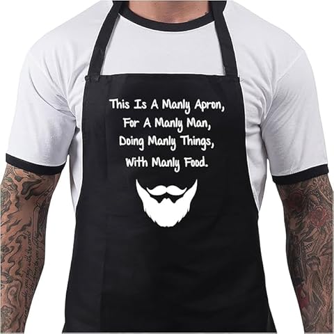 Funny Cotton BBQ Apron for Men Cover