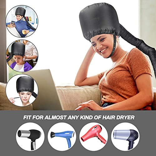 LibrNTY droogkap voor haar, kappen haardrogerbevestiging, zachte kap instelbaar voor handhaardroger-kap, beschermt het haar, verzorging diepe verzorging, cadeau + 2 krulspelden - Image 7