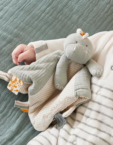 NOUKIE'S - Doudou Enfant - Doudou en Coton Bio - Stegi le Stégosaure - Multifonctionnel - Vert/Blanc - 1 Unité – vue 6