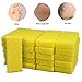 Disposable Foot Scrubber Sponge Pads Pedicure Pumice Stone for Feet Callus Remover Medium Coarse Yellow 40Pcs