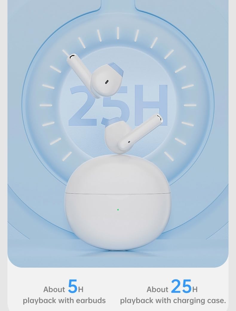Real-fit F2 Earbuds battery life illustration