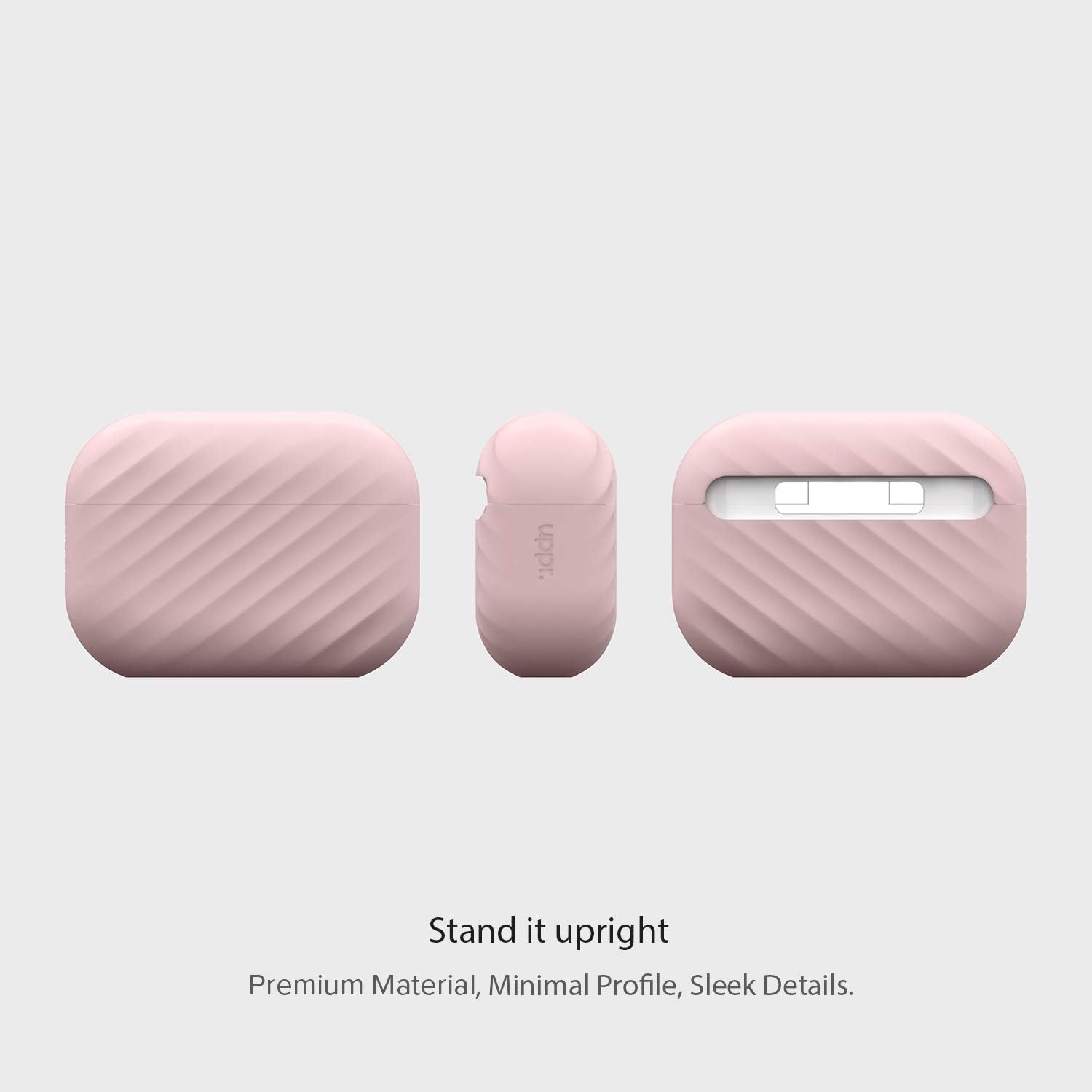 UPPERCASE Designs NimbleShell Premium Upright Silicone Case Compatible with Airpods Pro with Built-in Vertical Stand Design (Airpods Pro, Pink)