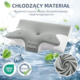 Honfay Ergonomiczna poduszka pod szyję, pianka z pamięcią kształtu