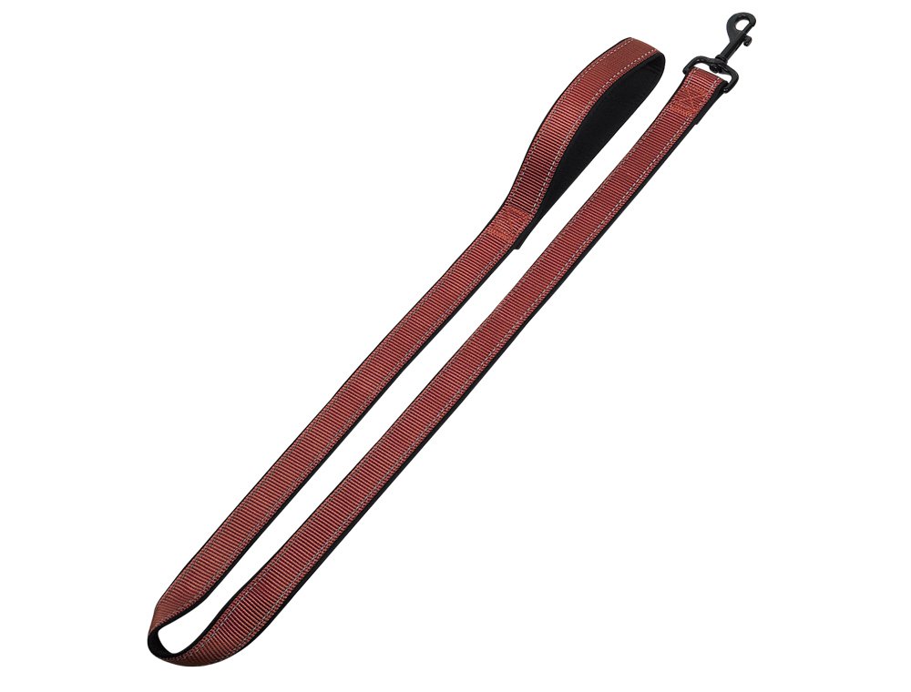 Nobby Classic Reflect Soft Leash, 120 x 2 cm, Terracotta/Black