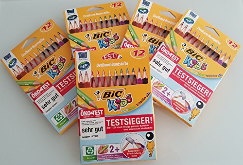 Bic - 12 Lápices De Colores Triangulares Para Niños Kids Evolution Triangle En Oferta Bic Lápices De Colores Kids Evolution Triangle 8297352 13,4 X 15,2 X 19,4Cms