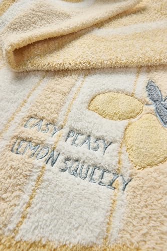 Image of Barefoot Dreams CozyChic Lemon Stroller Blanket, Daffodil Multi, 30 inchx40 inch