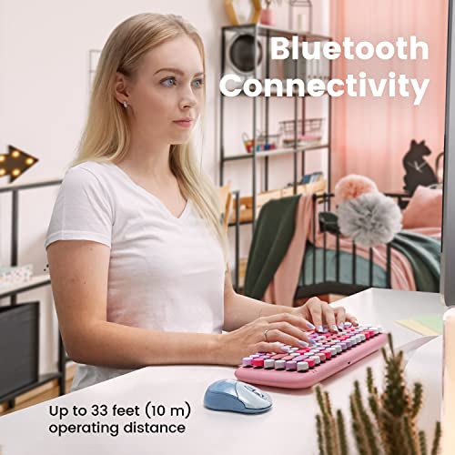 Image of Perixx PERIMICE-802BL Wireless Bluetooth Mouse - Portable Design - Compatible with Windows, iOS, and Android PC, Laptop, Tablet, and Smartphone - Blue (12142) (Pack of 2)