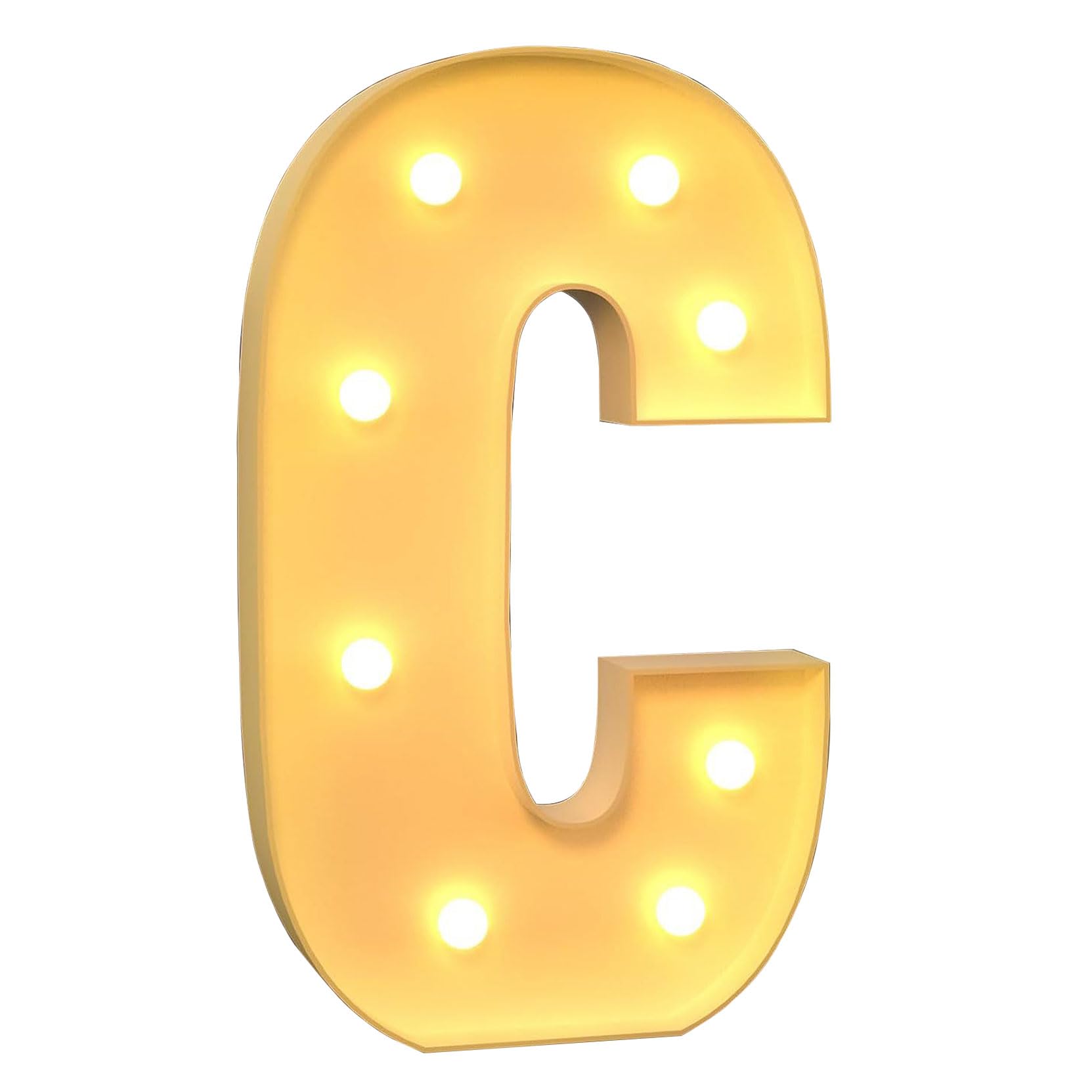 70cm-2.3ft Large Decorative LED Light Up Letter C, Marquee Light Up Sign, Mosaic Letters for Balloons for Birthday Wedding Party Valentine's Day — image 1