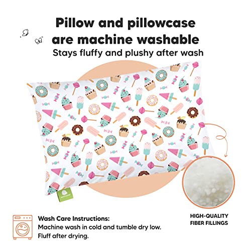 image for KeaBabies Toddler Pillow with Pillowcase - 13x18 My Little Dreamy Kids