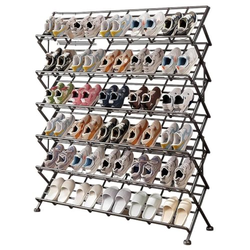 Étagère à chaussures pliable métal au design élégant et structure robuste