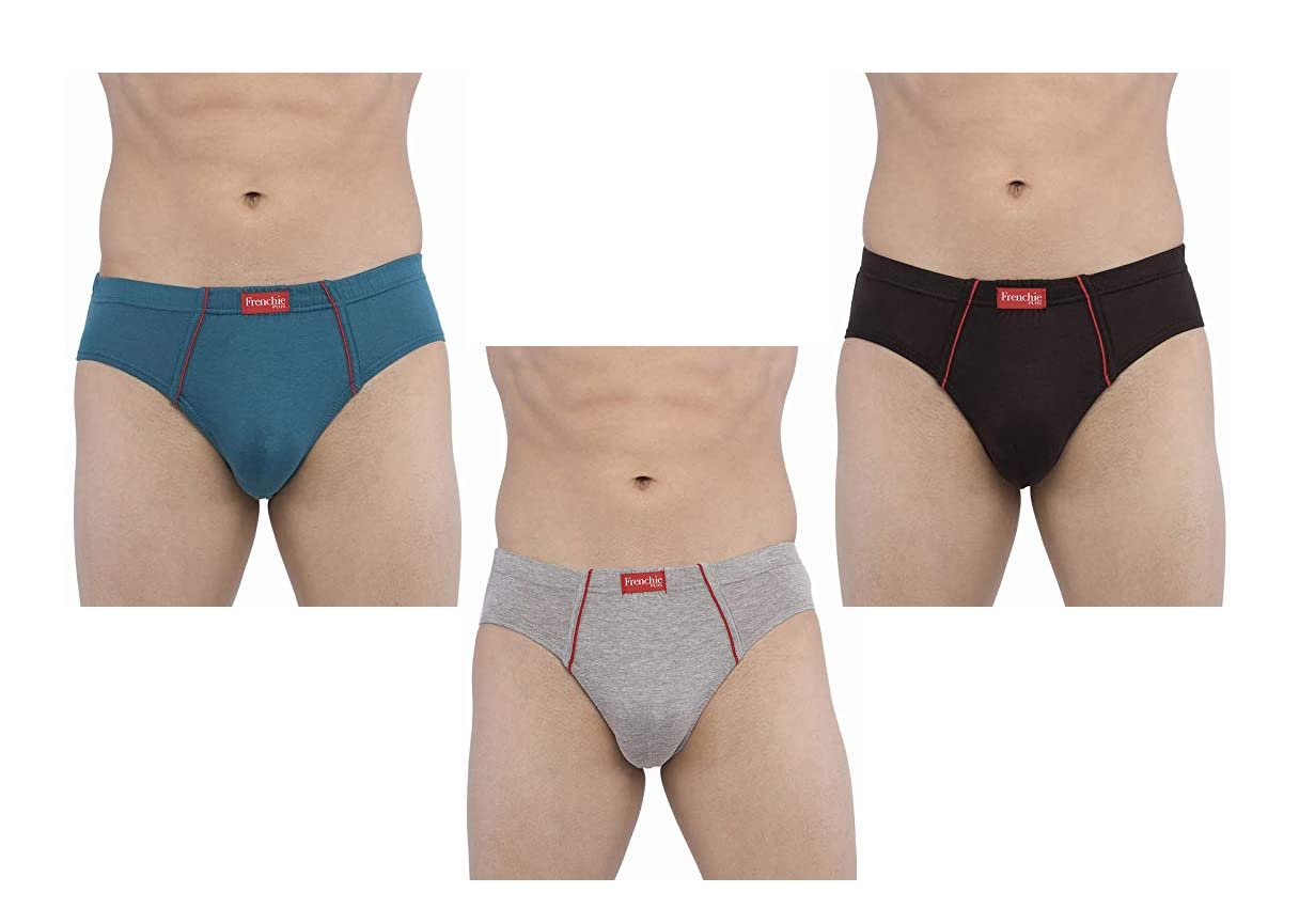 vip Frenchie Men's Cotton Brief (AD) (Pack of 3, 85cm) Assorted-picture-17