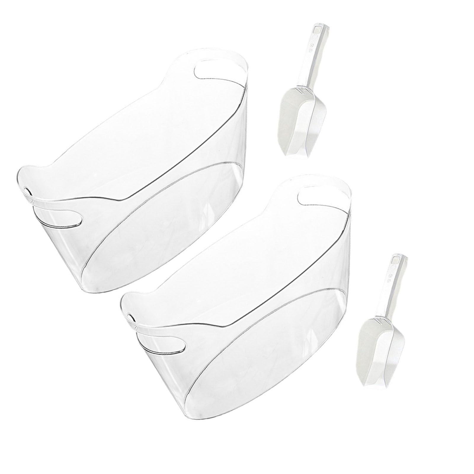 Piceioep 6.5L Ice Buckets with Comfortable Handles and Scoops Easy to Carry and Pour Great for Chilling Drinks At Gatherings Hygienic Ice Spoon
